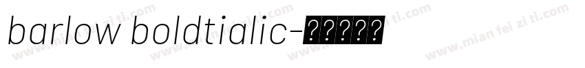 barlow boldtialic字体转换